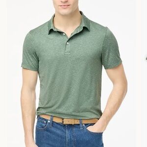 J Crew Factory Men's Green Polo Shirt Sz L